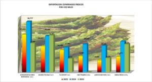 Espárrago Fresco Perú Exportación 2025 Agosto