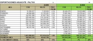 Aguacate Paltas Perú Exportación 2025 Septiembre