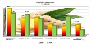 Jengibre Kión Perú Exportación 2025 Diciembre