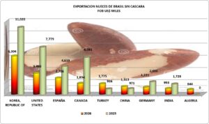 Nueces de Brasil sin Cáscara Perú Exportación 2026 Mayo