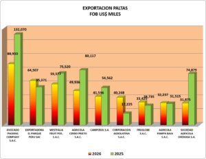 Aguacate Paltas Perú Exportación 2026 Julio